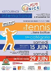 43ème tournoi international de tennis sur terre battue. Du 15 au 29 juin 2013 à Saint Laurent du Var. Alpes-Maritimes. 